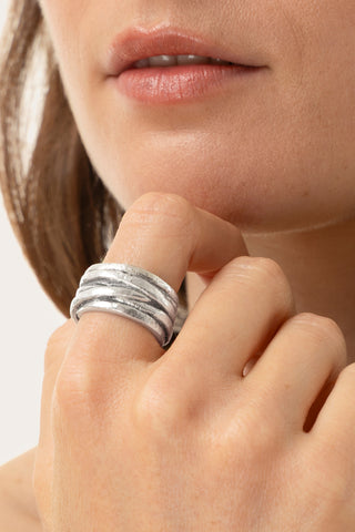 ANELLO FASCIA LINEE INTRECCIO