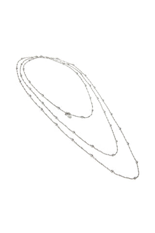 COLLANA 1 FILO CATENA SFERE (180cm)