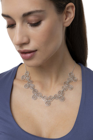 COLLANA TRIS SPIRALI SILVER