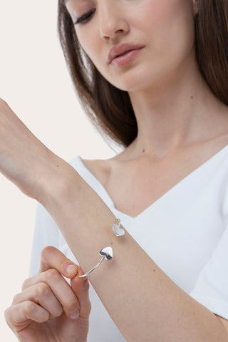 BANGLE APERTO 2 CUORI