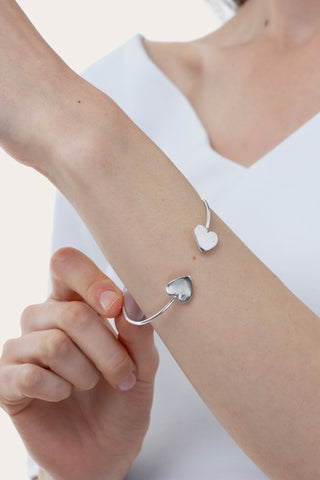 BANGLE APERTO 2 CUORI