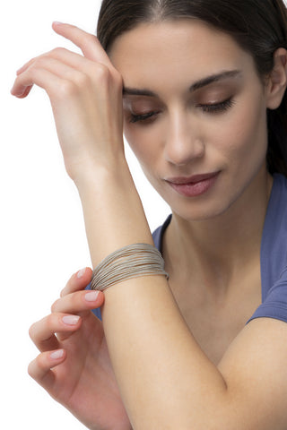 BRACCIALE FASCIA MULTIFILI SILVER