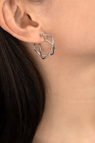 ORECCHINI CERCHI LOSANGHE