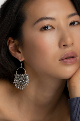 ORECCHINI MEZZA PLACCA FIORE