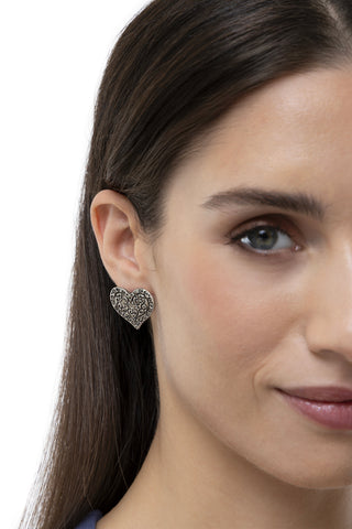 ORECCHINI CUORE INCISO