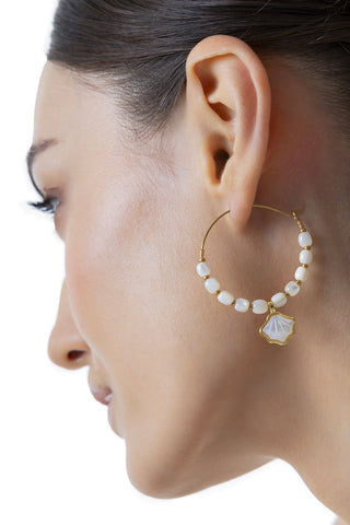 ORECCHINI CERCHI CONCHIGLIA