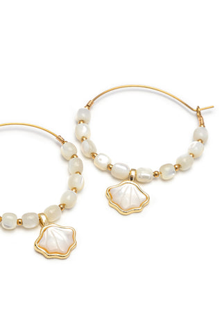 ORECCHINI CERCHI CONCHIGLIA