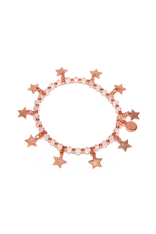 BRACCIALE ELASTICO CRISTALLI/STELLE PENDENTI