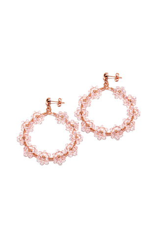 ORECCHINI GHIRLANDA FIORI DI CRISTALLO