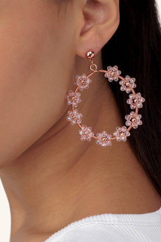 ORECCHINI GHIRLANDA FIORI DI CRISTALLO