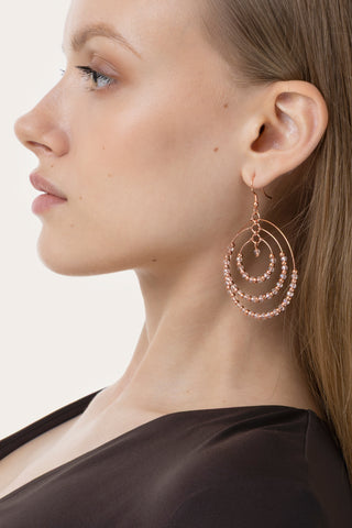 ORECCHINI MULTICERCHIO CRISTALLI