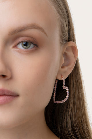 ORECCHINI CUORE CRISTALLI