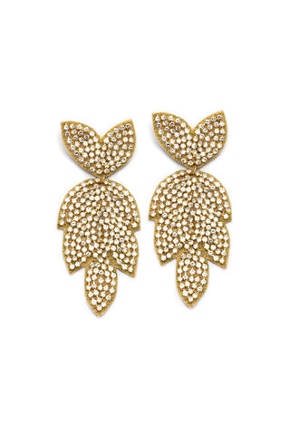 ORECCHINI GLITTER FOGLIE