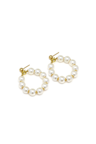 PENDIENTES DE ARO CON PERLAS