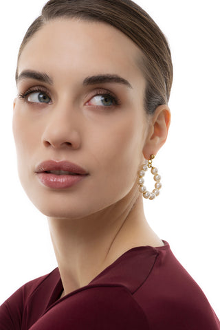 PENDIENTES DE ARO CON PERLAS