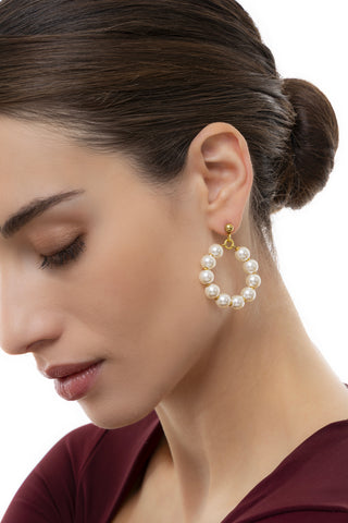 PENDIENTES DE ARO CON PERLAS