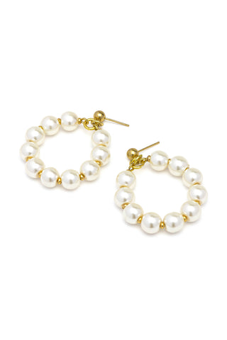 PENDIENTES DE ARO CON PERLAS