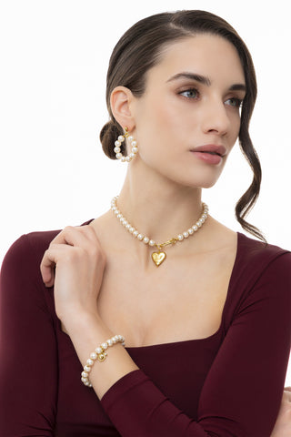 PENDIENTES DE ARO CON PERLAS