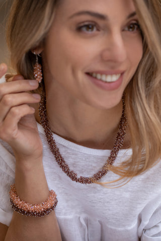 COLLANA CRISTALLI MALVA