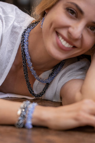 COLLANA CRISTALLI AZZURRO