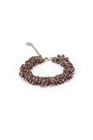 BRACCIALE CRISTALLI MALVA
