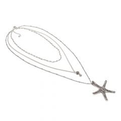 NECKLACE 3 CHAINS STARFISH