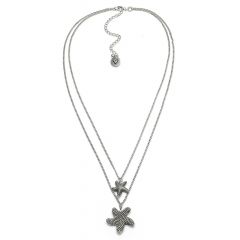 2 CHAINS NECKLACE STARFISH
