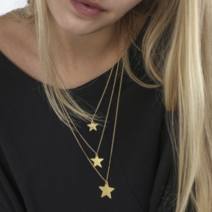 NECKLACE 3 CHAINS STARS