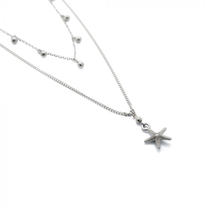 NECKLACE 2 CHAINS STARFISH